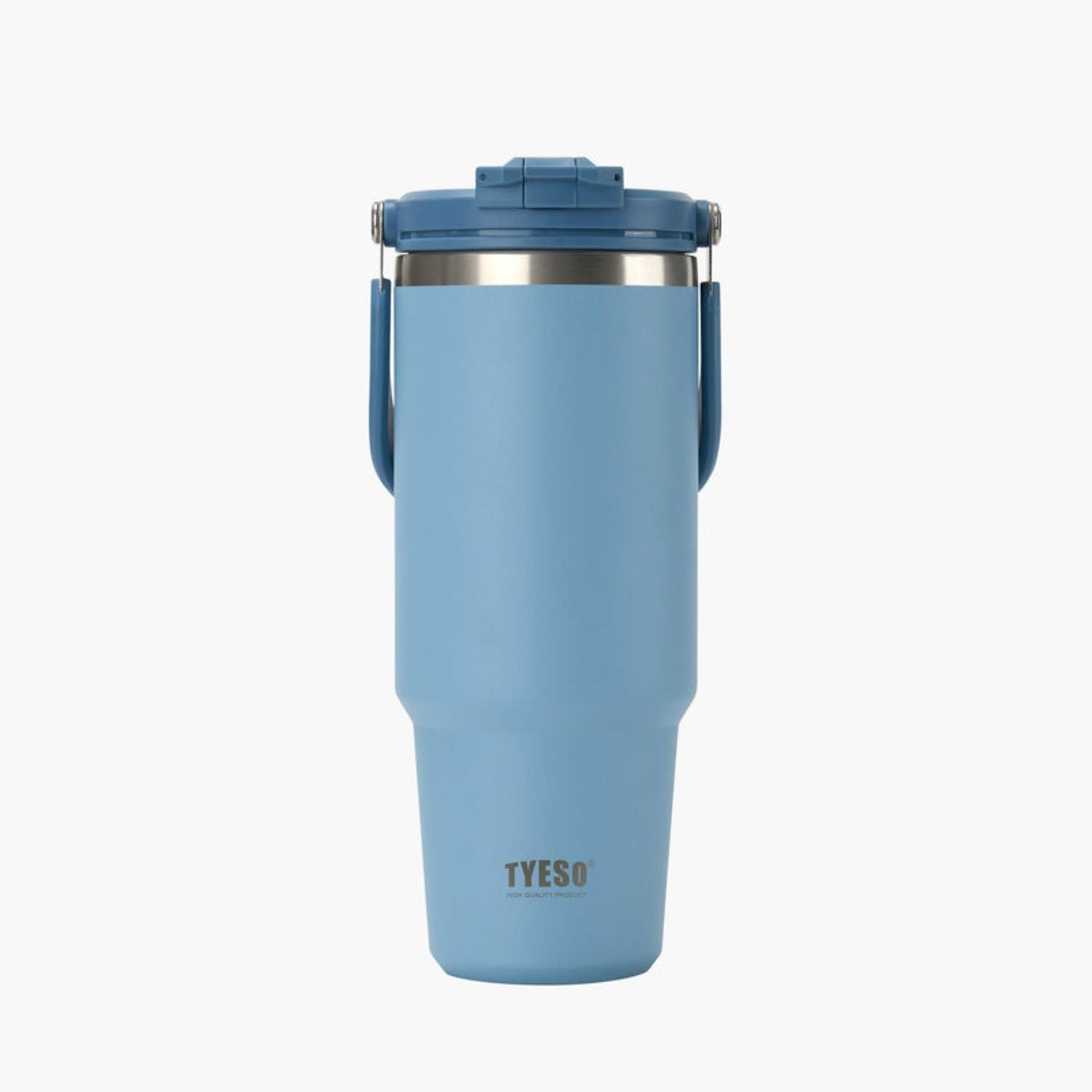 Tyeso Roam 2.0 Leakproof 2 In 1 Sip & Straw Lid S/S Vacuum Insulated Tumbler With Handle 1200ML - Blue