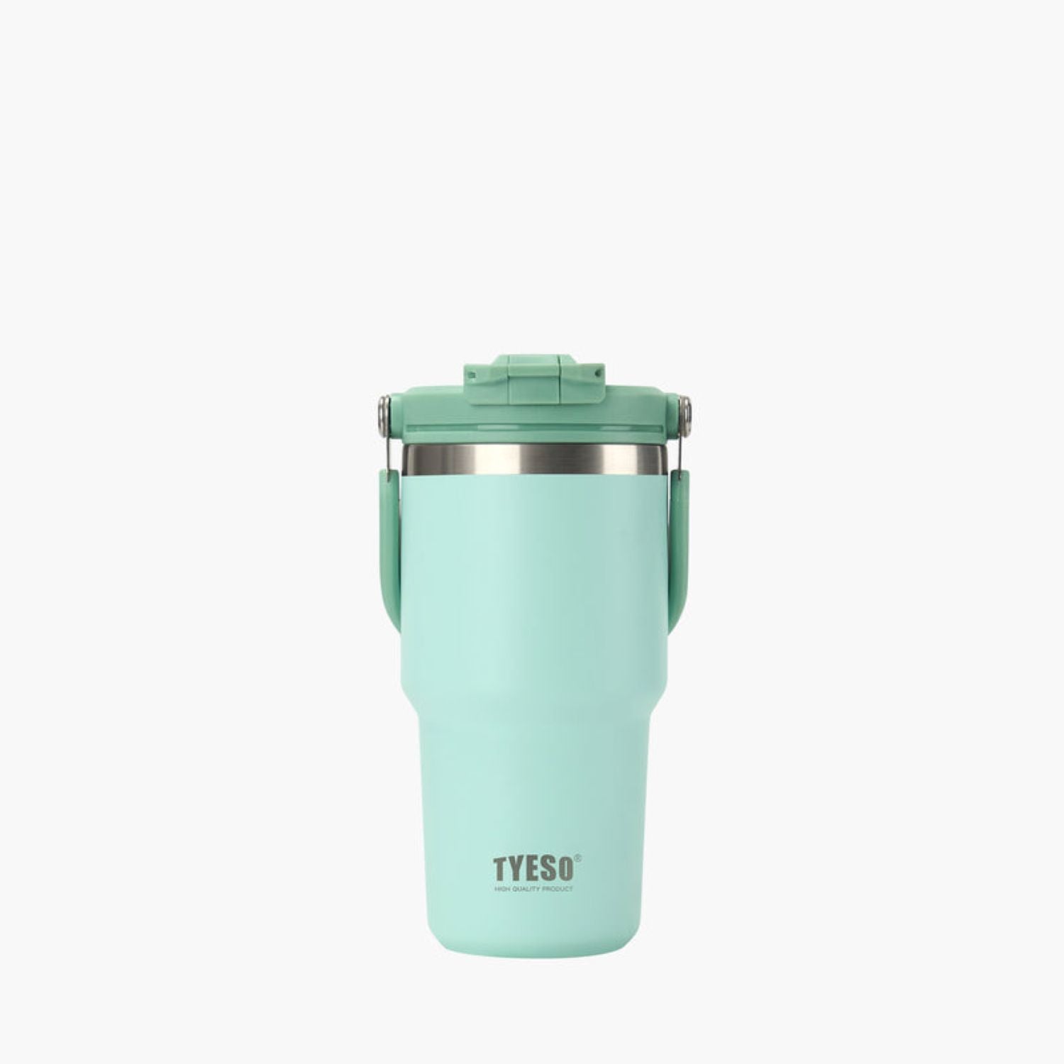 Tyeso Roam 2.0 Leakproof 2 In 1 Sip & Straw Lid S/S Vacuum Insulated Tumbler With Handle 600ML - Green