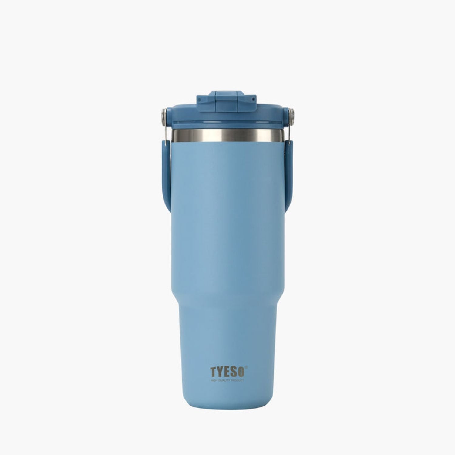 Tyeso Roam 2.0 Leakproof 2 In 1 Sip & Straw Lid S/S Vacuum Insulated Tumbler With Handle 900ML - Blue