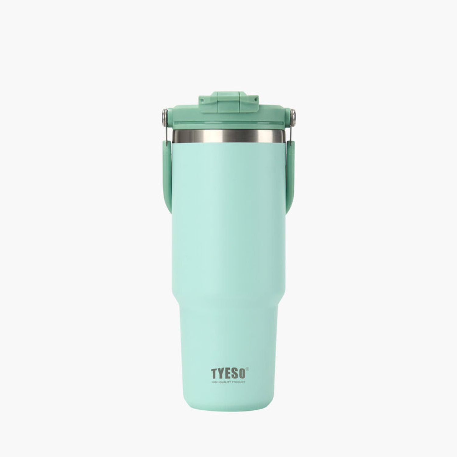 Tyeso Roam 2.0 Leakproof 2 In 1 Sip & Straw Lid S/S Vacuum Insulated Tumbler With Handle 900ML - Green