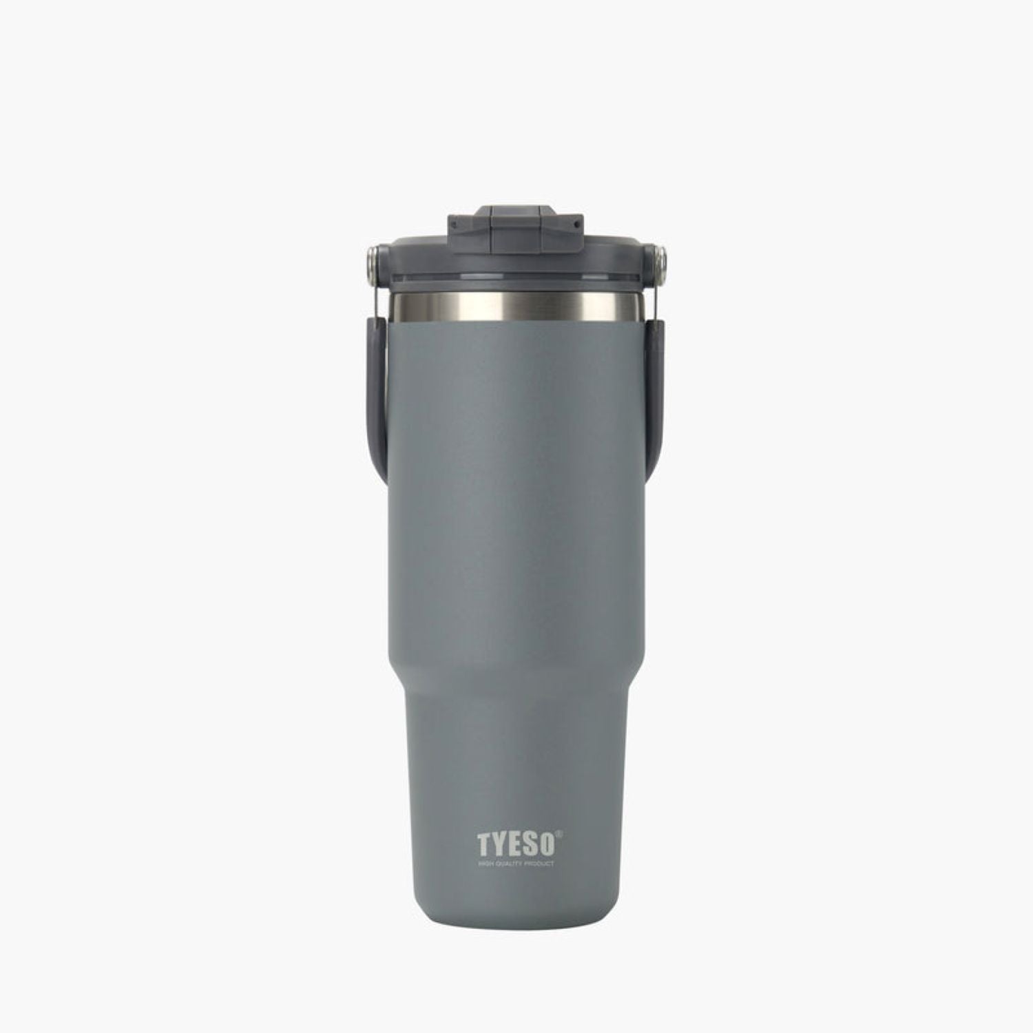 Tyeso Roam 2.0 Leakproof 2 In 1 Sip & Straw Lid S/S Vacuum Insulated Tumbler With Handle 900ML - Grey