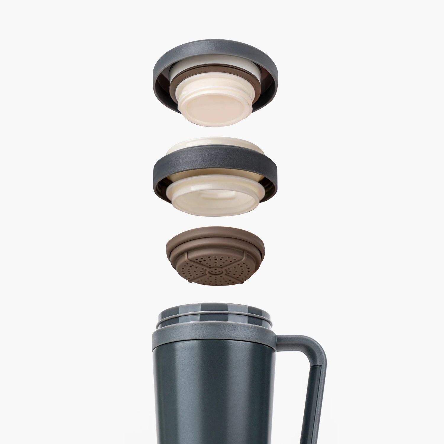 Tyeso Steep Built In Filter S/S Vacuum Insulated Coffee Cup 500ml - Black