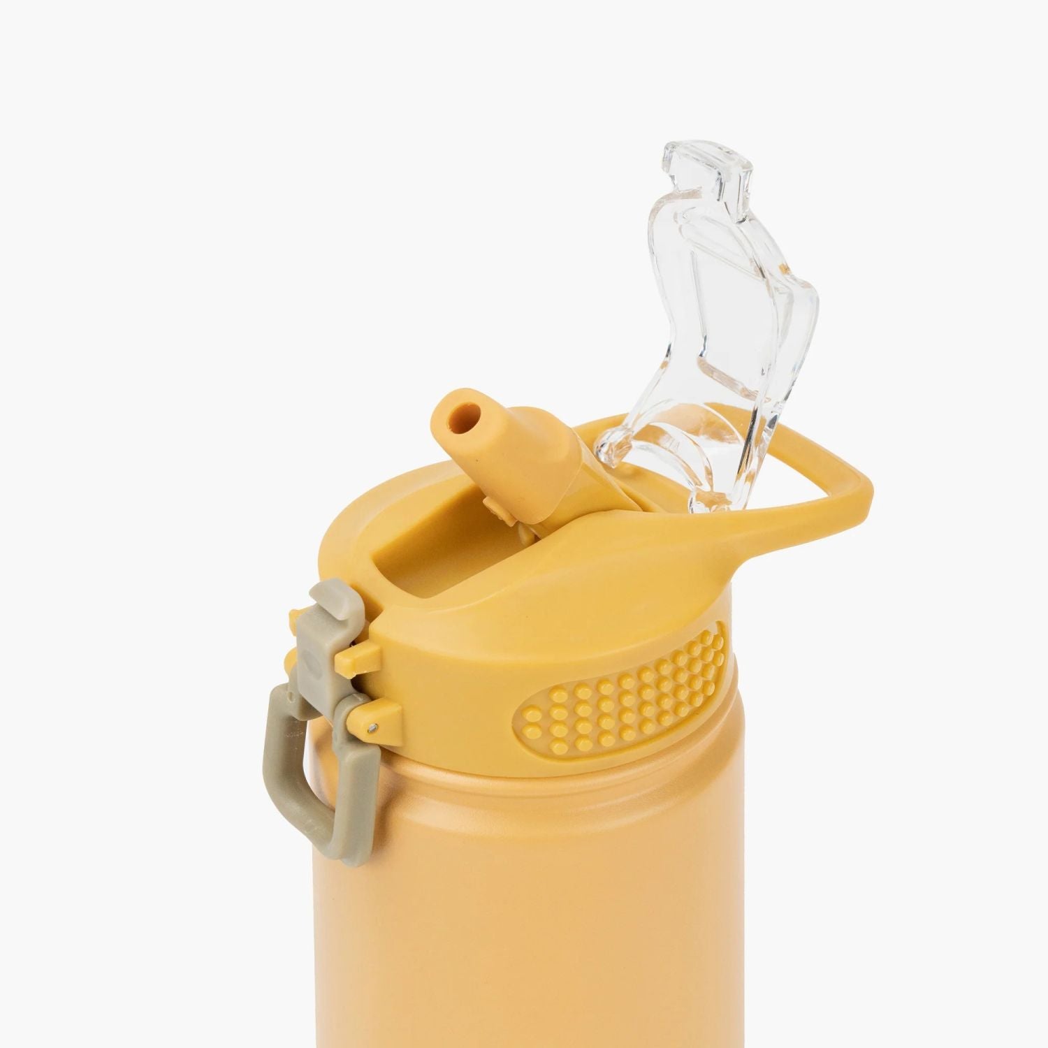Tyeso Wander Lockable One Press Straw Flip Lid S/S Vacuum Insulated Bottle With Handle 600ml - Yellow