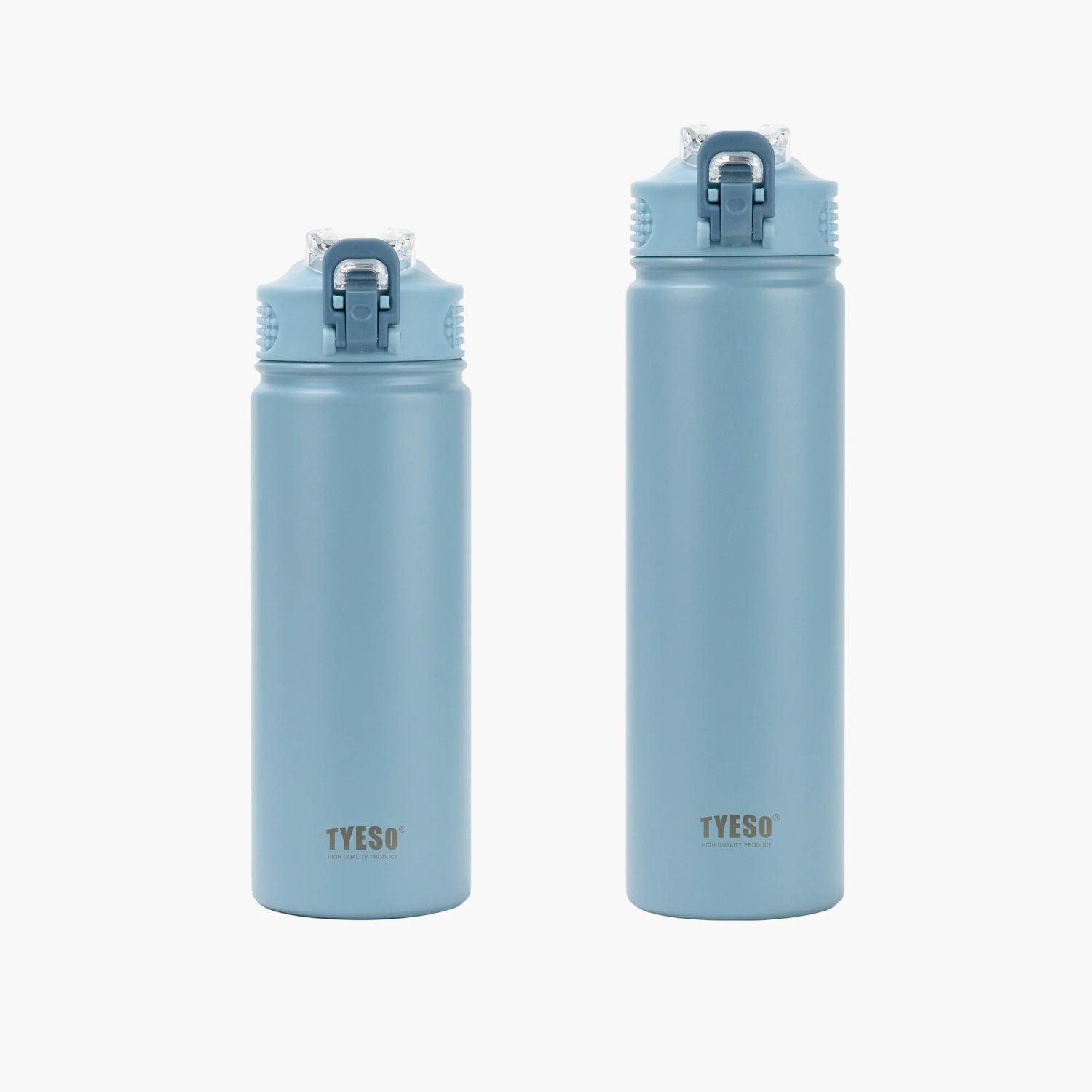 Tyeso Wander Lockable One Press Straw Flip Lid S/S Vacuum Insulated Bottle With Handle 750ml - Blue