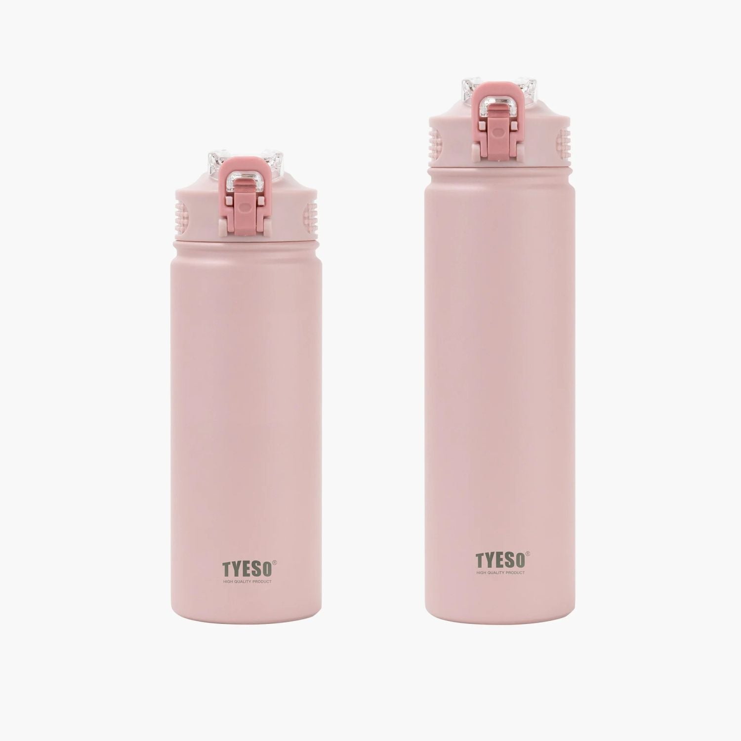 Tyeso Wander Lockable One Press Straw Flip Lid S/S Vacuum Insulated Bottle With Handle 750ml - Pink