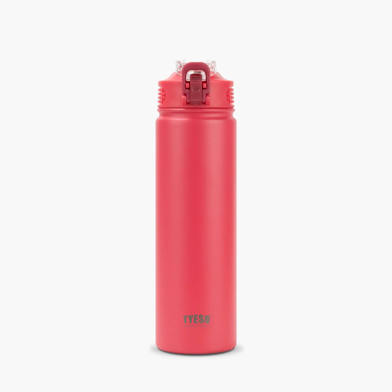 Tyeso Wander Lockable One Press Straw Flip Lid S/S Vacuum Insulated Bottle With Handle 750ml - Red