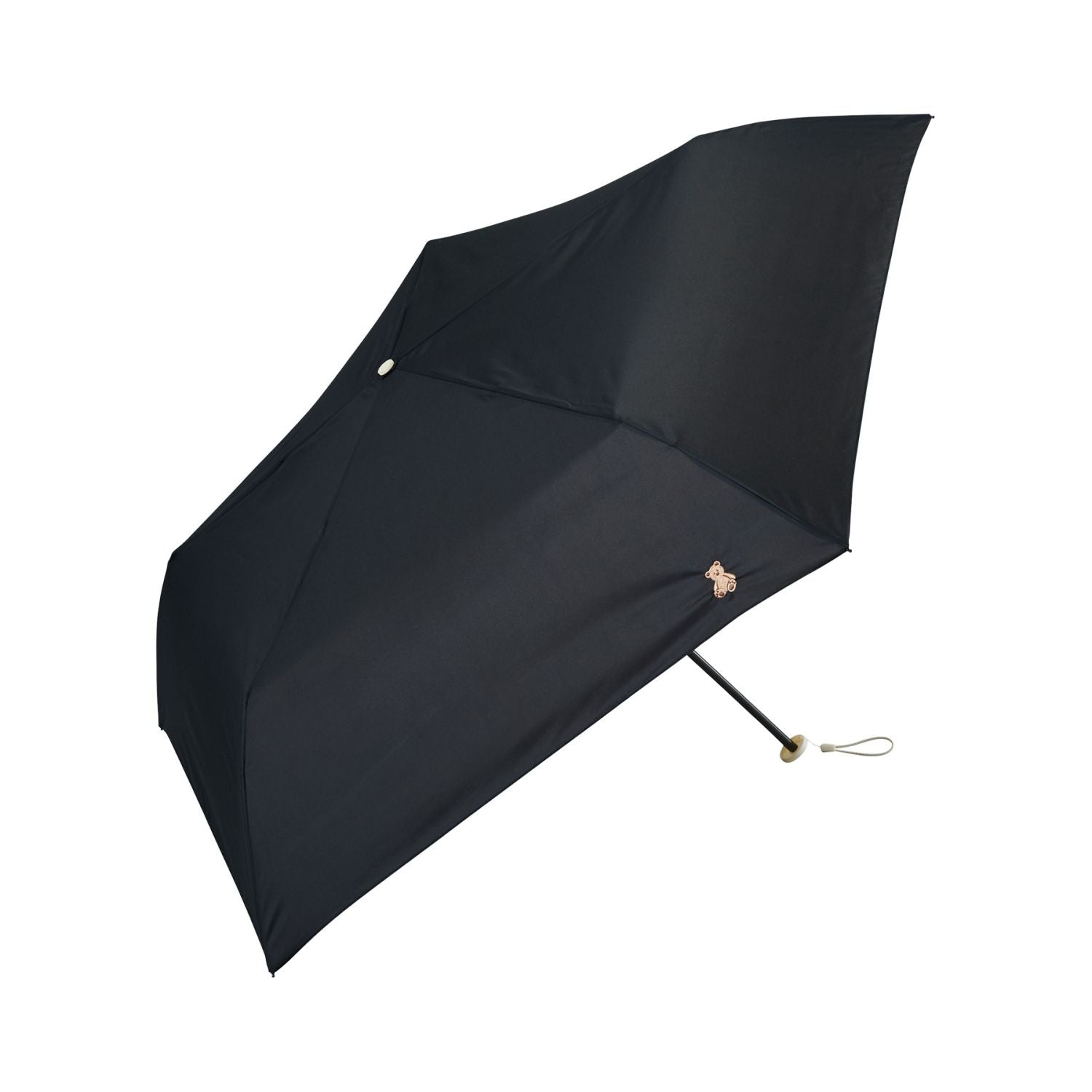 WPC Air-Light One Point Embroidery Mini Lightweight 115G UV Protection Umbrella 55cm (Black Bear)