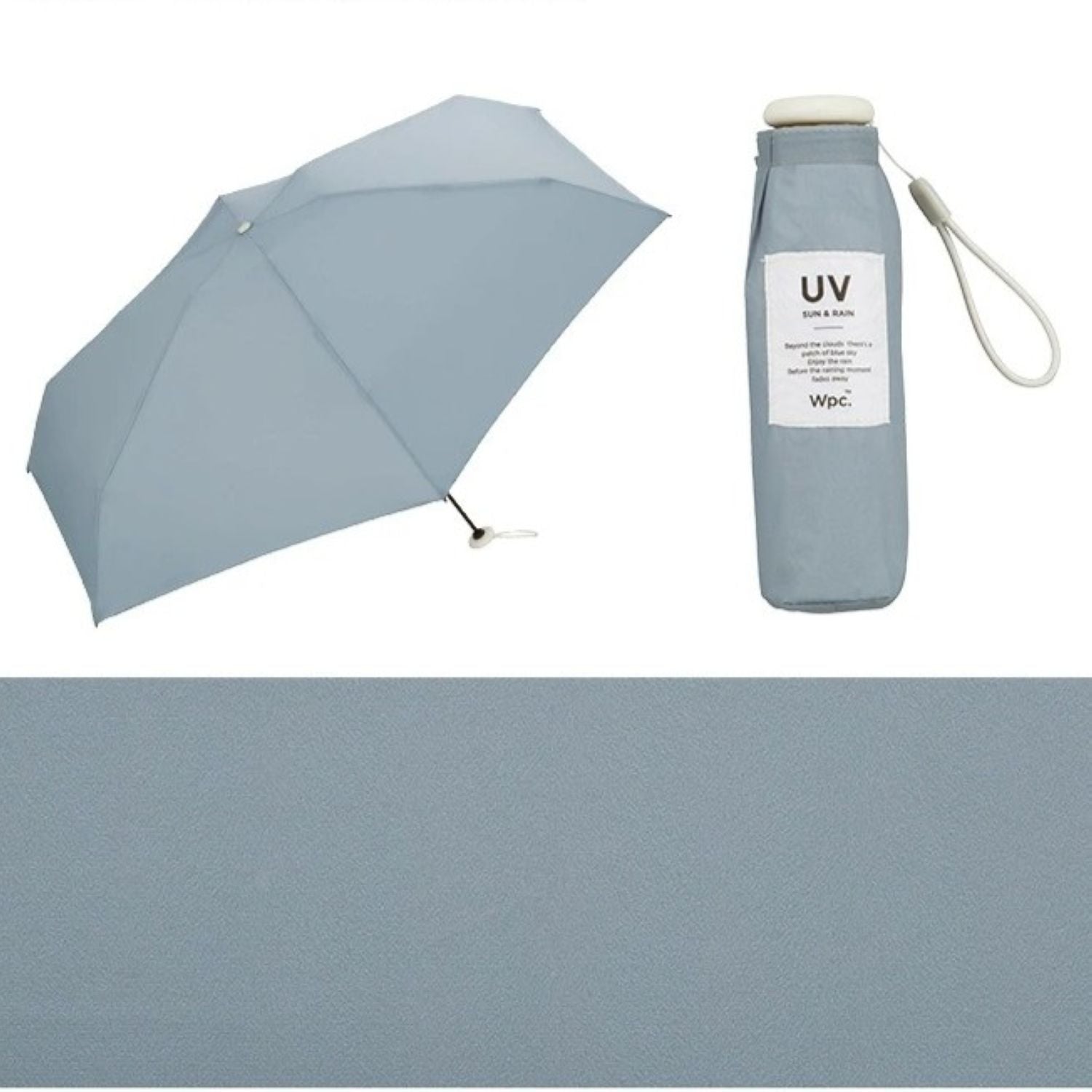 WPC Baby Umbrella Solid Compact UV Protection Umbrella 50cm (Cloudy)
