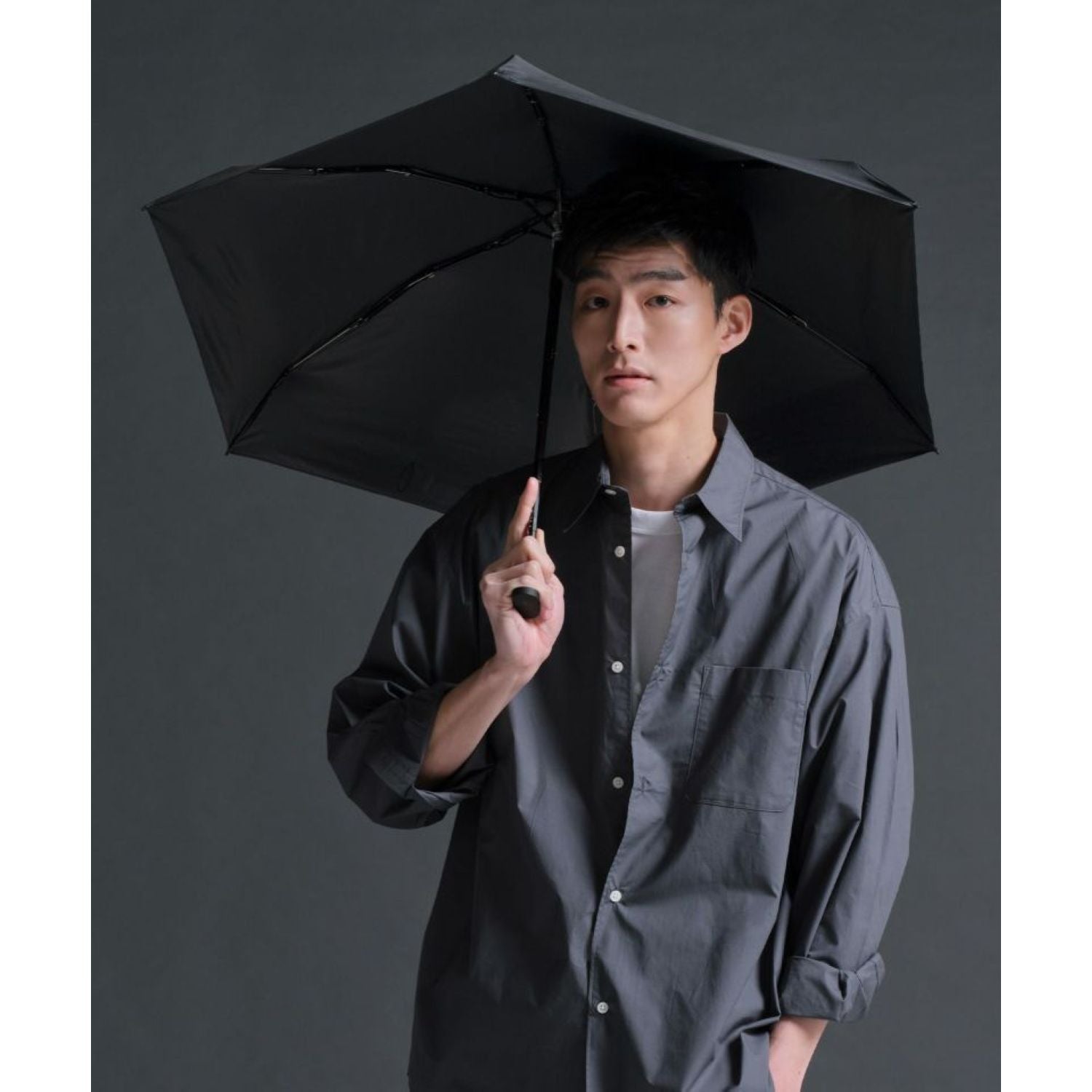 WPC Go-Koh Premium Black Compact UV Protection UPF 50+ Umbrella 50cm (Black)
