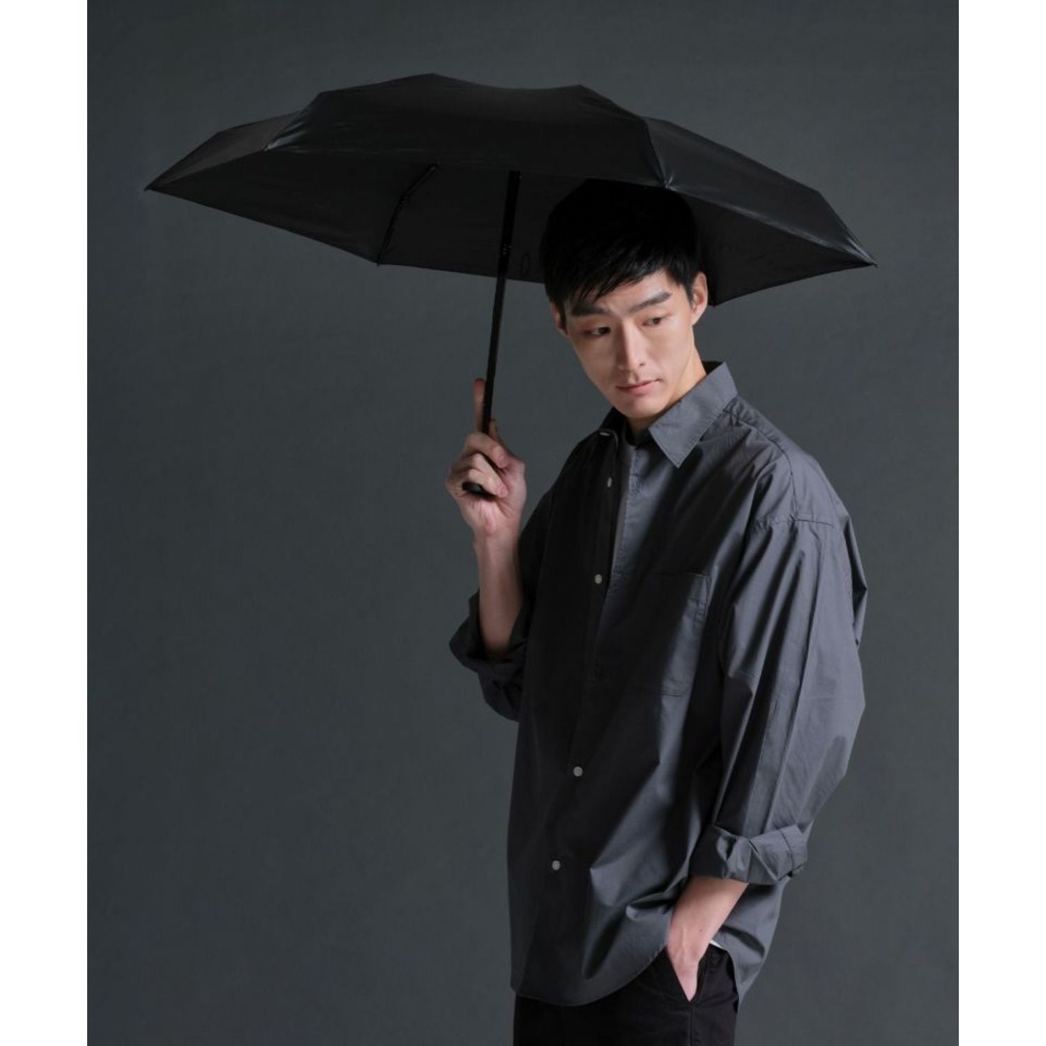 WPC Go-Koh Premium Black Compact UV Protection UPF 50+ Umbrella 50cm (Black)