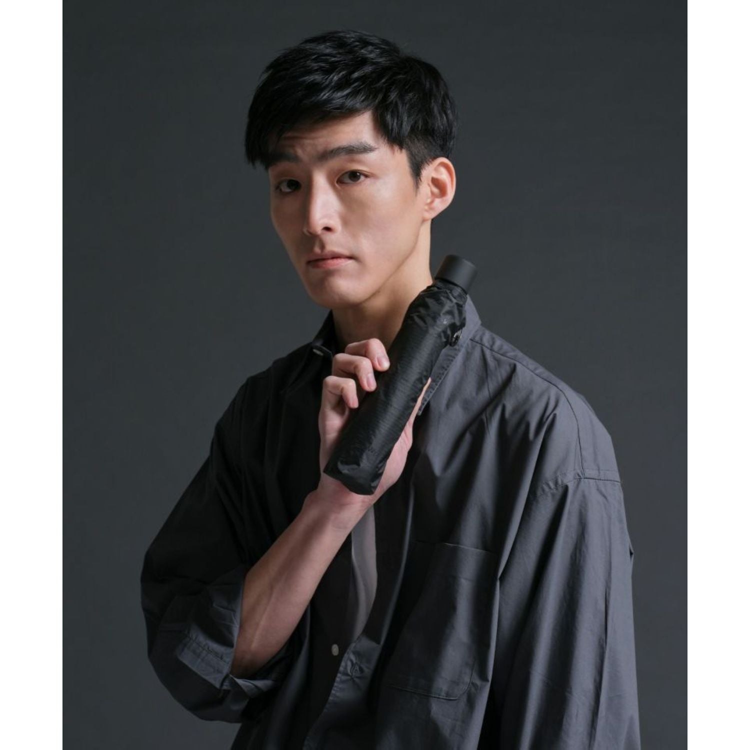 WPC Go-Koh Premium Black Wind Resistant UV Protection UPF 50+ Umbrella 55cm (Black)