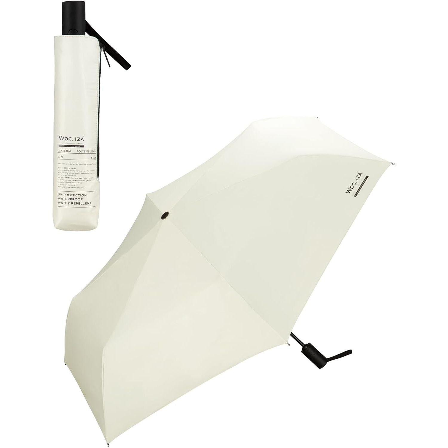 WPC IZA Automatic And Safe (2025) UV Protection Upf 50+ Men'S Umbrella 54cm (Off White)