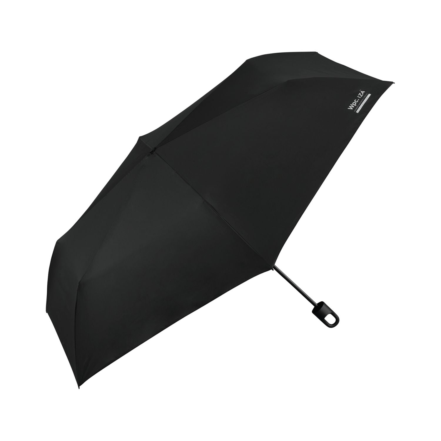 WPC IZA Large & Hook UV Protection UPF 50+  Folding Umbrella 55cm (Black)