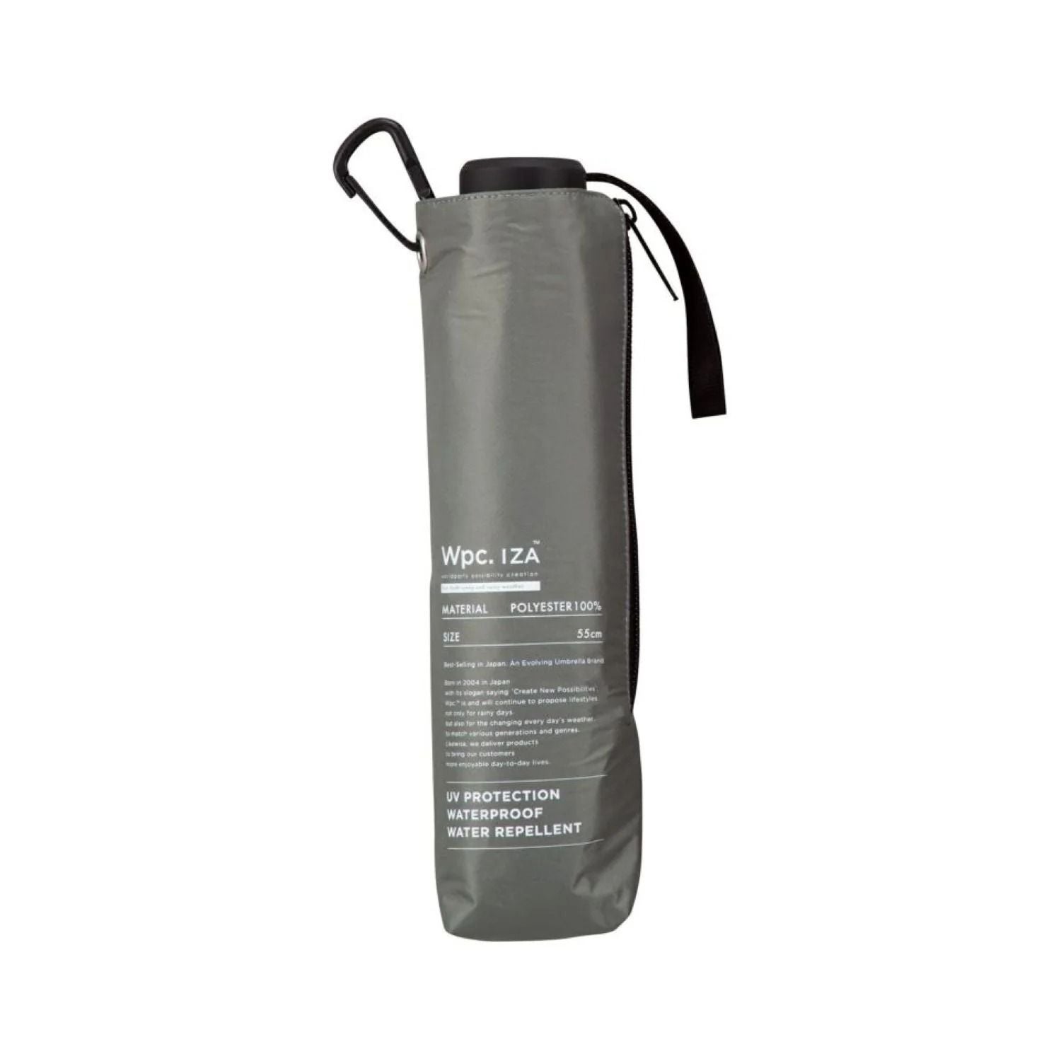 WPC IZA Wind Resistance (2025) UV Protection UPF 50+ Men'S Umbrella 55cm (Grey)