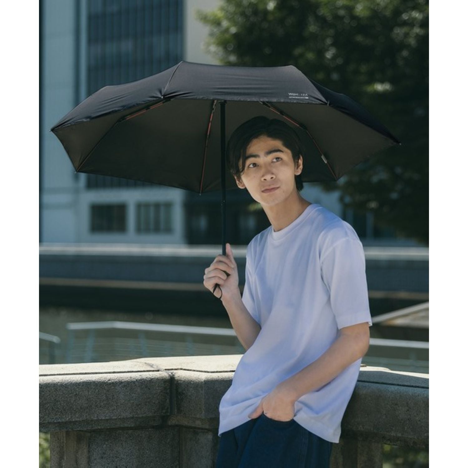 WPC IZA Wind Resistance (2025) UV Protection Upf 50+ Men'S Umbrella 55cm (Off White)