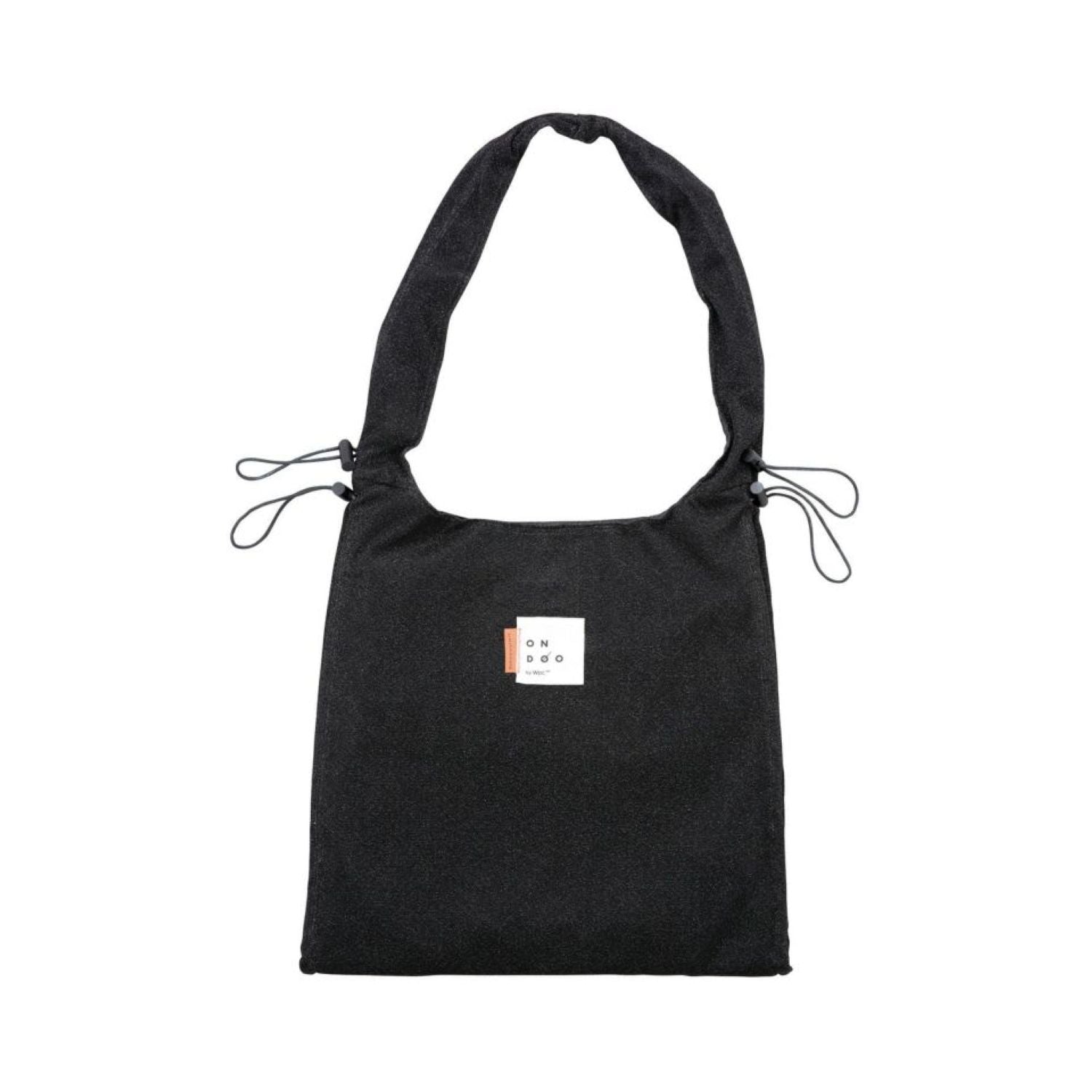 WPC Ondoo Shirring Drawstring Tote Bag (Black)