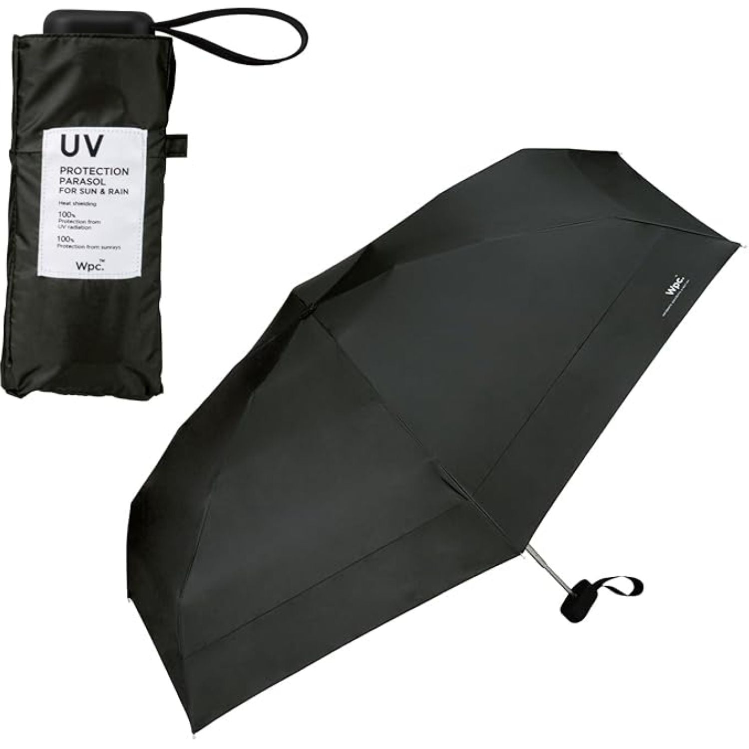 WPC Patchwork Tiny (2025) UV Protection Upf 50+ Umbrella 47cm (Black)