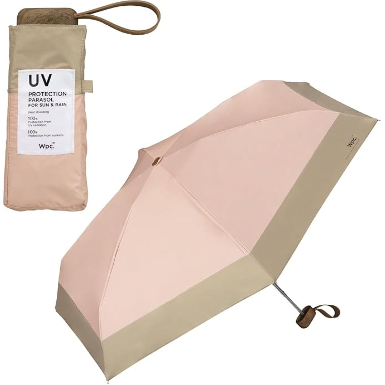 WPC Patchwork Tiny (2025) UV Protection UPF 50+ Umbrella 47cm (Dusty Pink)
