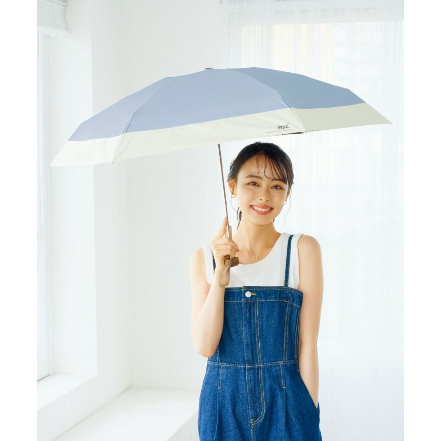 WPC Patchwork Tiny (2025) UV Protection UPF 50+ Umbrella 47cm (Light Grey)