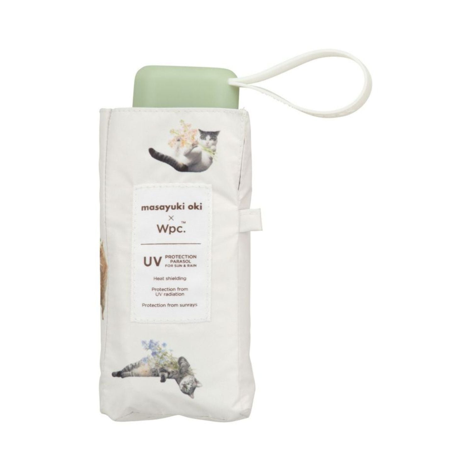 WPC X Masayuki Oki Neko (2025) UV Protection UPF 50+ Umbrella 47cm (Off White)